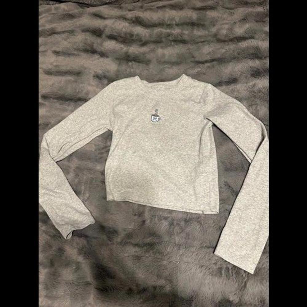 Hollister Sleep Long Sleeve Cropped Shirt - Size Small